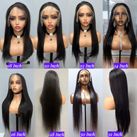 Peluca de Cabello Humano Virgen Vietnamita con Encaje HD 13x6, Peluca Frontal de Encaje 13x4, Cabello Liso con Cutícula Alineada