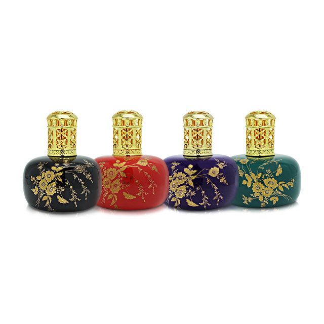 150ML Ceramic Catalytic Perfume Lamp Essential Oil Burner Aromatherapy Diffuser Heavy Cover Sandalwood Aroma for Home Decor