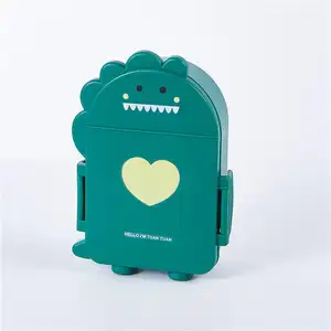 批发定制可爱塑料恐龙儿童饭盒便携式儿童食品零食储物盒