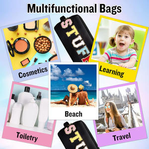 Sac de Maquillage Grande Capacité Coloré et Tendance pour Femme, Sac à Main Portable de Voyage, Organisateur de Rangement en PU pour Cosmétiques - Product Image 6