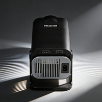 Mini projecteur HY320 avec Android 11 intégré, haut-parleurs intégrés, faible bruit, lampe LED longue durée pour l'extérieur