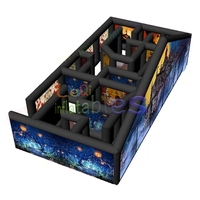 Labyrinthe Laser gonflable effrayant extérieur jeu horrible zone de labyrinthe gonflable personnalisé pour la décoration d'Halloween