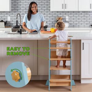 Tour d'apprentissage et marchepied pour tout-petits, chaise haute pour bébés et enfants - Product Image 2