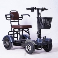 Scooter électrique pliable à 4 roues OEM, scooter électrique pliable à 4 roues pour personnes âgées, batterie au lithium, scooter à quatre roues