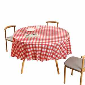 Wholesaler Premium Disposable Plastic <b>Tablecloth</b> 84" Inch Party Decorative <b>Round</b> <b>Table</b> Cover <b>for</b> <b>Round</b> <b>Tables</b> - Product Image 1