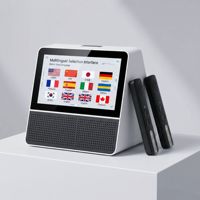 Interprete de IA de Doble Pantalla TH DSAT en Stock, 10.1 Pulgadas, Traducción en Tiempo Real a Más de 140 Idiomas, 2 Micrófonos Inalámbricos, 4G WiFi, Android 9.0