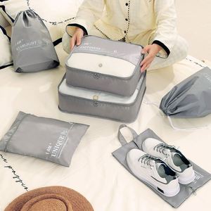 Juego de 6 Cubos Organizadores de Compresión Plegables para Equipaje, Bolsas de Almacenamiento de Zapatos para Viaje con Cierre - Product Image 1