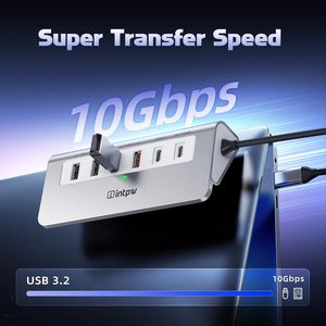 Hub USB-C de 9 Puertos 4K para PD 100W, Aluminio, 2 USB 3.2, 2 USB 2.0, Lector de Tarjetas SD/TF para Laptops/iPad/<span class=keywords><strong>iPhone</strong></span> 17/<span class=keywords><strong>MacBook</strong></span> - Product Image 5