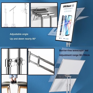 Advertising Aluminum Snap <b>Open</b> Frame Adjustable Poster Stand Floor Standing <b>Sign</b> Holder LED Slim Light Box for Store Exhibition - Product Image 5