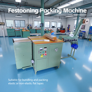 Machine à emballer se pliante automatique LS-HZJ de feston pneumatique pour la <span class=keywords><strong>ceinture</strong></span> en plastique de sangle de bande élastique de produits industriels de textile - Product Image 2