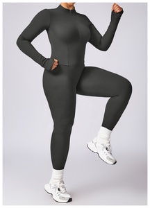 5 mảnh tập luyện quần áo nhanh chóng khô nylon dây kéo thể thao Tracksuit tập thể dục hoạt động mặc cộng với kích thước của phụ nữ được trang bị phòng tập thể dục YoGa Bộ - Product Image 6