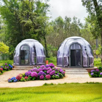 Starshine 4.0m Moderne PC Bubble House Préfabriqué Dôme Tente Glamping Igloo pour Salle À Manger Salle De Bains Hôtel Extérieur Entrepôt Villa Chine
