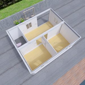 Marco listo Moderno 40 pies Ventana de vidrio de lujo 3 habitaciones Modular portátil Almacenamiento de dos dormitorios Fácil de montar Casas de contenedores - Product Image 5