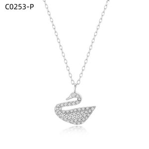 สร้อยคอแฟชั่นประดับเซอร์โคเนีย C0253 สำหรับผู้หญิง เครื่องประดับคุณภาพสูง - Product Image 1