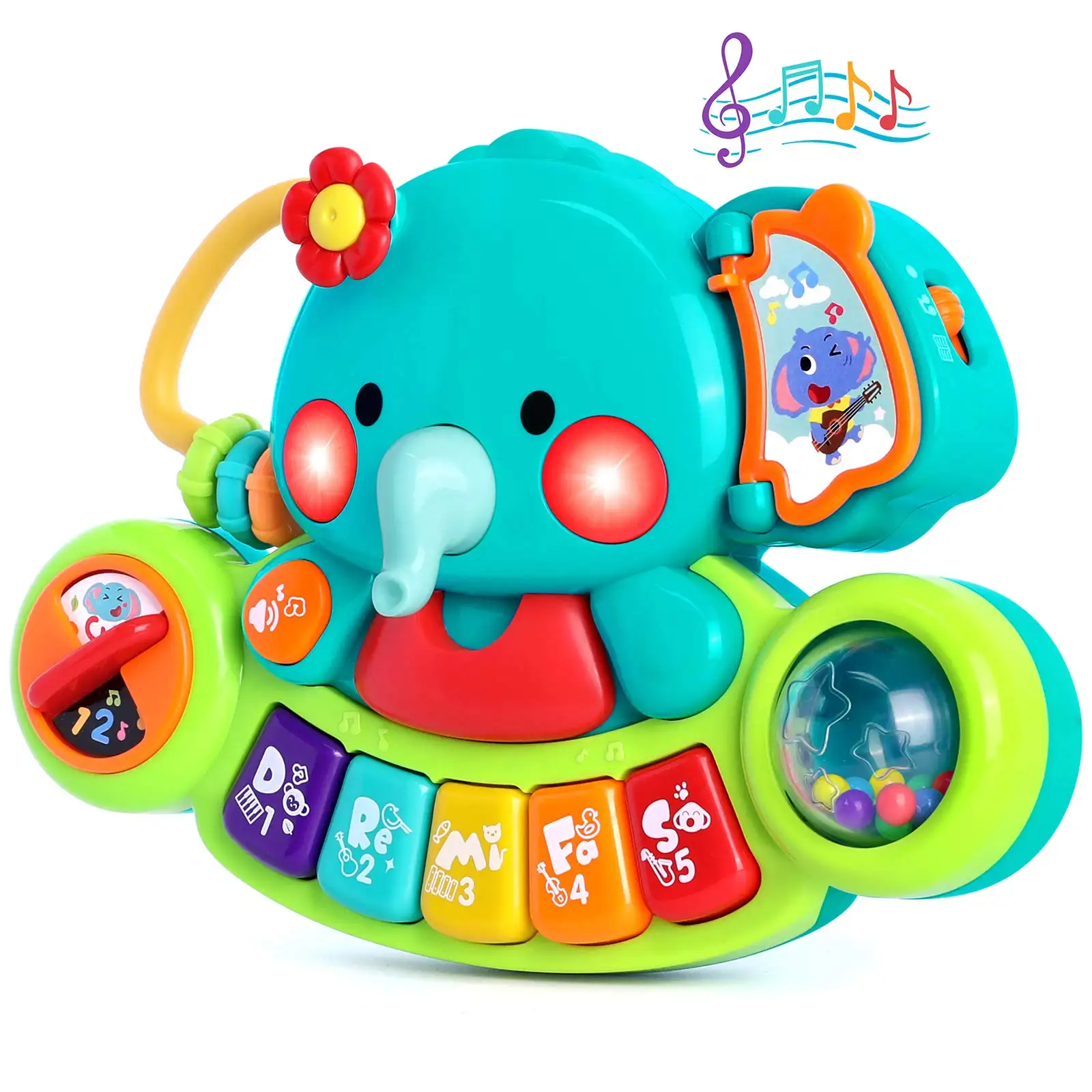 6 to 12 Months Elephant Light Up Music Baby Toys for 6 9 12 18 Months Early Learning Educational Piano Educational Toys