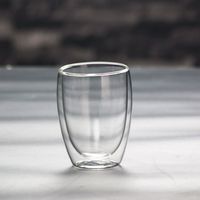 Gobelet à double paroi en verre borosilicate de haute qualité 400 ml, réutilisable, moderne, couleur personnalisée, logo personnalisé, couvercle en liège, compatible lave-vaisselle et micro-ondes