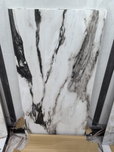 Piastrelle in marmo Porcelanato lucide per pavimenti in porcellane 600x1200mm per pavimenti Carrara piastrelle bianche per pareti interne - Product Image 5