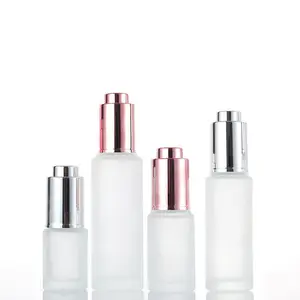 15ml 20ml 30ml 40ml 50ml 60ml 80ml transparente matti erte Press pumpe Tropf flasche Glasflasche