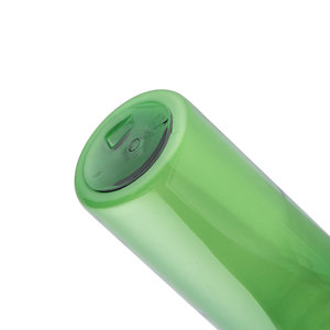 Chai nhựa tròn Cosmo màu xanh lá cây 4oz với bình xịt bơm có gân màu đen cho dầu gội và Kem dưỡng da - Product Image 4