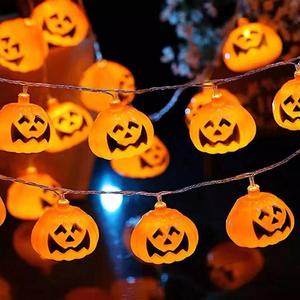WINNER Guirnalda de Luces LED Solares con Forma de Calabaza de Halloween, para Interiores y Jardines, Estilo Cuento de Hadas, Blanco Cálido 2700K, IP20, 5m, Decoración Colgante, 25000 - Product Image 1