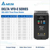 Variateur de fréquence Delta VFD-E Series VFD Inverter AC Drive 0,2-22 kW 100-480 V monophasé triphasé pour moteurs AC industriels