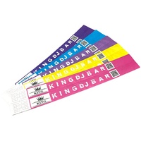 Pulsera de código QR personalizada para fiesta, banda de papel desechable con billete de identificación, barata