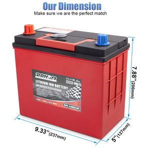 Batterie au lithium pour voiture, lifepo4, 12.8v, 46B24R, groupe 51, batterie <span class=keywords><strong>rechargeable</strong></span> pour voiture <span class=keywords><strong>hybride</strong></span>, voiturette de Golf - Product Image 2