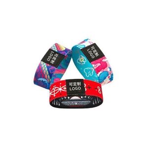 Bracelet en polyester personnalisé, extensible, pour événements de marathon, avec étiquette tissée, logo imprimable par sublimation - Product Image 4