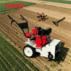 Micro-cultivateur diesel UNIO à démarrage électrique 10HP avec lame rotative haute productivité et <span class=keywords><strong>roue</strong></span> de désherbage pour usage agricole - Product Image 1
