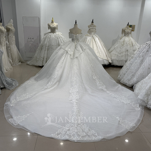 Robes de mariée Sweetheart à épaules dénudées, robe de mariée brodée de perles et de sequins, robe de bal de mariée Xs195 - Product Image 6