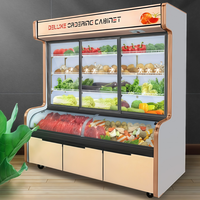 Réfrigérateur vertical commercial pour supermarché, vitrine réfrigérée pour fruits et légumes, réfrigérateur de présentation pour fruits et légumes