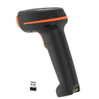 Lecteur de codes-barres portable sans fil HENEX OEM 2.4g WIFI 1D 2D QR, scanner de codes-barres manuel sans fil pour entrepôt, USB COM en stock