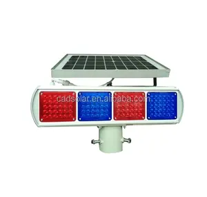 new arrival solar led warning light with blue and red color