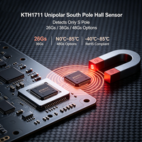 CONNTEK KTH1711 Interrupteur à effet Hall unipolaire à pôle sud uniquement, détecteur CMOS basse consommation 1.8V-5.5V, protection ESD 8KV, -40~85°C, pour TWS/ordinateur portable/compteur d'eau