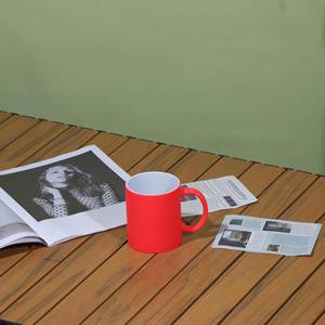 Taza de Cerámica Fluorescente de 350 ml (11 oz) para Sublimación por Transferencia de Calor, Personalizable, Regalo de Cumpleaños DIY - Product Image 5