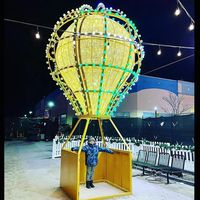 Prix de gros – Guirlande lumineuse LED multicolore personnalisée IP65 pour extérieur, sculpture 3D en forme de montgolfière, télécommande, intensité réglable, 50000