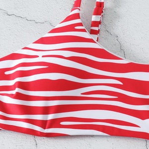 Maillot de bain 3 pièces grande taille personnalisé pour femme, monokini tendance avec imprimé léopard et découpes, tenue de plage - Product Image 2