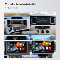 Radio Universal 2 DIN Portátil de 9/10 Pulgadas con Pantalla Táctil 1280x720, GPS Integrado, WiFi, Mirror Link, Navegación, Android 10, Amplificador para Tablero