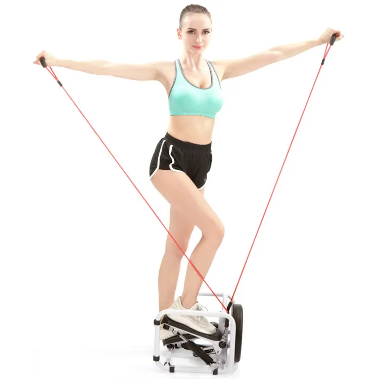 Queimar as calorias ficar em casa ginásio multiuso ajustável mini passo aeróbico treino com corda de reboque e exibição