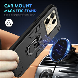 Hybrid TPU PC Armor Phone Case Anillo magnético Cubierta de protección anticaída para Infinix <span class=keywords><strong>Note</strong></span> 50s 50x50 Pro 50 Pro + 40 - Product Image 2