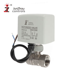 Válvula de Control de Flujo Motorizada Bidireccional de Latón 12v 24v, Válvula de Bola de <span class=keywords><strong>Agua</strong></span> Eléctrica de Acero Inoxidable 1/2'' 3/4'' 1'' - Product Image 1
