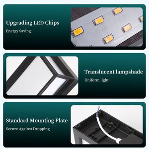 חם למכור ip56 פטיו גינה הוביל קיר לבן שחור עמיד למים חיצוני מנורת קיר למעלה למטה מסדרון אורות מדרגות הביתה - Product Image 5