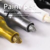 Marqueur à peinture à séchage rapide assortis de 4 couleurs régulières ensemble de stylos à peinture à base d'huile avec recharge d'encre vente en gros