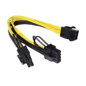 Adaptateur PCI-E 6 broches vers double 6+2 broches 8 broches, répartiteur d'alimentation pour <span class=keywords><strong>carte</strong></span> <span class=keywords><strong>graphique</strong></span> de ferme minier, <span class=keywords><strong>carte</strong></span> vidéo GPU pour câble d'extension <span class=keywords><strong>Riser</strong></span> - Product Image 1
