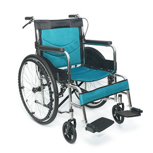 Silla de Ruedas Manual Ligera y Cómoda de Acero al Carbono, Capacidad de Carga de 100 kg, Ruedas Traseras Cromadas de 24 Pulgadas, 1 Año de Garantía - Product Image 2
