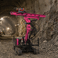Perceuse de tunnel sur chenilles rentable avec plate-forme de forage minière d'or à plateau tournant à 360 ° pour l'exploration du minerai