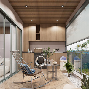 Cortinas Enrollables Automáticas Motorizadas Eléctricas Ideas, Impermeables para Exteriores, <span class=keywords><strong>Cubierta</strong></span> para Puerta de Patio, Protección Solar - Product Image 4