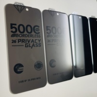 Film de protection d'écran anti-espion en verre trempé 9H ultra-fin 0,55 mm sans cadre pour 18 Pro Max 3D Radian