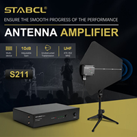 Système d'amplification d'antenne S211, système de réduction de bruit de microphone dynamique UHF adapté aux salles de conférence, aux terrains de sport