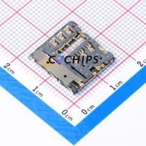 SMO-1320-P7 SIM Card Connector SMD Connector Self-Return Type Micro SIM Card Card Holder 1.27mm - Product Image 2